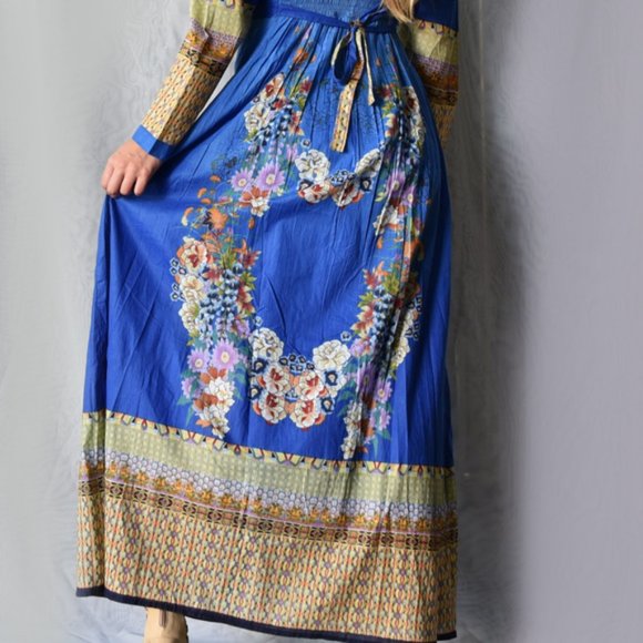 Designer Boho Maxi Dress Iconic IVANA RUZZO Soft Cotton Embroidered Top - Picture 6 of 16